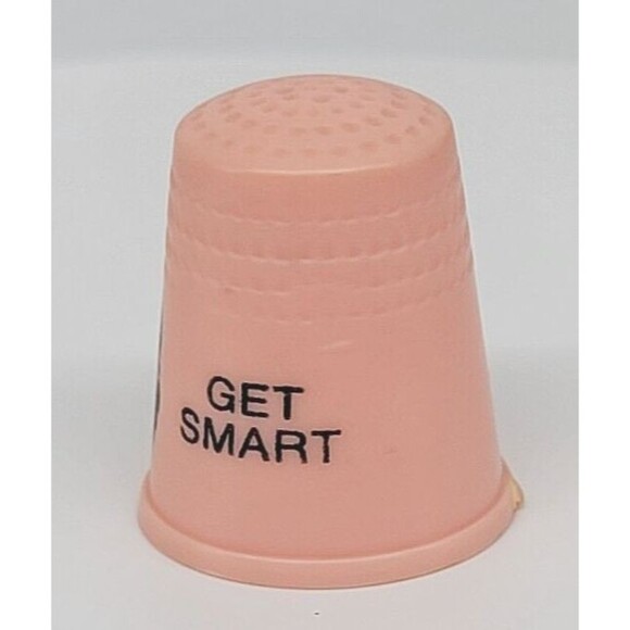 Get Smart Pink Plastic Sewing Thimble TV Series Vintage Collectible - Picture 6 of 12